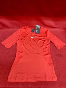 NEW-Nike Pro Hypercool Size L Women Training Shirt Top-Red - Picture 1 of 10