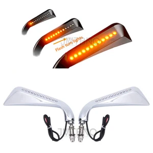 Luz de señal de giro de los espejos retrovisores de motocicleta para Harley Sportster XL 1200 hierro 883 - Imagen 1 de 10