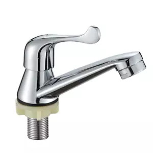 Rubinetto lavabo bagno 1 foro maniglia singola lavabo mobile miscelatore rubinetti cromato - Foto 1 di 4