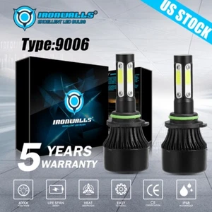4-Sides H4 6500K LED Headlight High Low Beam Bulbs Super Bright Car Motorcycle - Imagen 1 de 12