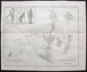 1863 - landkarte Du Nil Weiß - Sudan - Afrika Ost - Gravur - Bild 1 von 5
