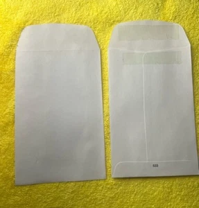 DEPOSIT ENVELOPES - 4 X 6 - WHITE WITH ADHESIVE CLOSURE - 100/Pack FREE SHIPPING - Picture 1 of 3