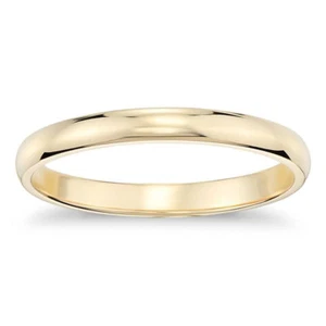 14K Yellow Gold Men's Comfort Fit Wedding Band 2 mm  - Picture 1 of 2
