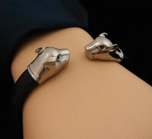 RARO COMO NUEVO, Original Retro Antiguo Patrimonio Jean Claude Panther Pulsera con Piedras - Imagen 1 de 7