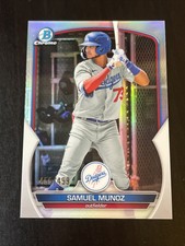 Samuel Munoz 2023 Bowman Chrome Refractor /499 Card #BCP-80 Dodgers