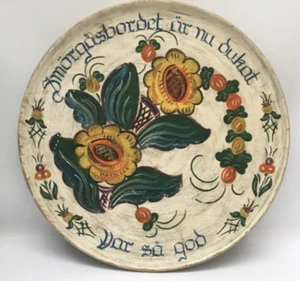 VTG Berggren Var sa God Wood Platter Smorgasbord 15 1/2” Norwegian - Picture 1 of 4