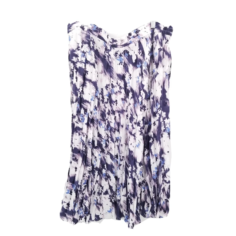 Time and Tru 3xl 22 Women's Midi Crinkle Skirt Multi Colors W/ Designs