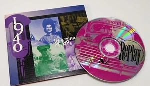 1940 Replay In A Year of Big Events CD Actual Radio Broadcasts Birthday Card - Imagen 1 de 5