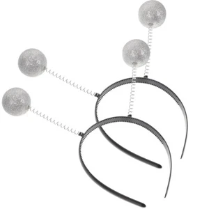 2 Piezas Diadema Antena Marciana Espacio Loco Plata Antena Marciana Diadema - Imagen 1 de 12
