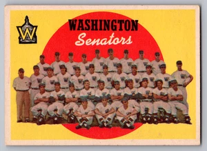 1959 TOPPS #397 WASHINGTON SENATORS TEAM CARD W/HARMON KILLEBREW UNMARKED - Picture 1 of 3