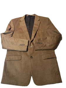 JOS A BANK Men's Sport Coat Blazer Two Button Brown Camel Hair Soft Size 44L - Picture 1 of 11