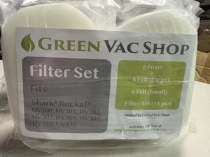 7 Filter Sets For Shark Rocket HV300, 301, 302, 303, 305, 308, 310 & UV 450 - Picture 1 of 3