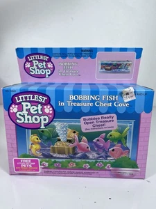 Vintage 1992 Kenner Littlest Pet Shop Bobbing Fish Tank Treasure Chest Cove Neu - Bild 1 von 7