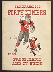 1955 San Francisco 49ers Press Radio TV Media Guide John Henry Johnson # - Imagen 1 de 2
