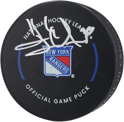 Henrik Lundqvist New York Rangers Autographed Official Game Puck - Image 1 of 3