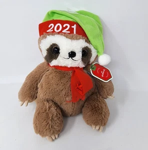 Hallmark Sloth Plush 2021 Stuffed Animal New 9" Christmas Soft Toy - Picture 1 of 5