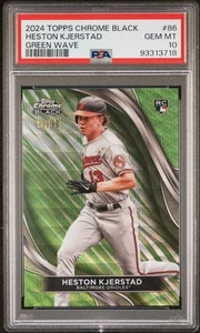 2024 Topps Chrome Black #86 Heston Kjerstad Green Wave PSA 10 - Bild 1 von 2