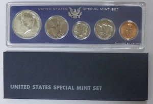 1966 STATI UNITI Special Mint Set SMS in Mint Box 5 BELLE MONETE - Foto 1 di 1