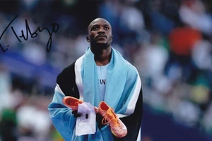 Athletics - Letsile Tebogo - Hand Signed A4 Photograph - 200m - COA - Picture 1 of 1