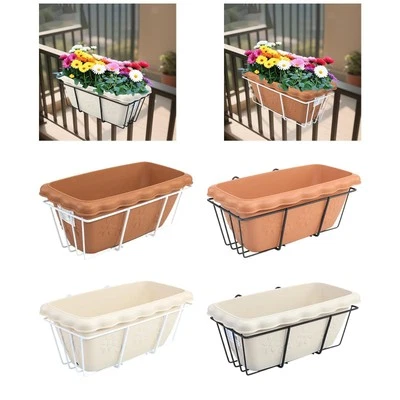 Balcony Railing Planter Decorative Planter for Windowsill Garden Outside - Image 1 of 2
