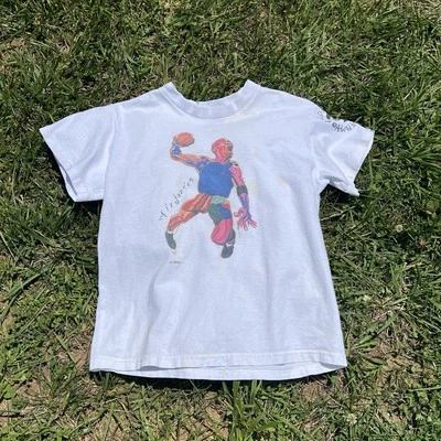 Vintage 90s Nike Air Jordan NBA Hoop Heroes Single Stitch T Shirt Youth Size S - Image 1 of 4