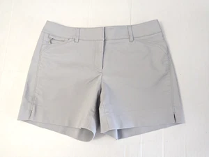 White House Black Market 5" Chino Short Women's Flat Front Gray Size 4 Brand New - Picture 1 of 8