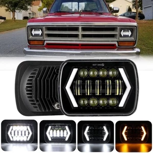 For Dodge D100 D150 D250 D350 7x6" LED Headlight Hi/Lo Beam Turn Signal Lamp - Bild 1 von 12