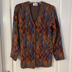 Cardigan tricoté abstrait Missoni Sport taille 38 - Photo 1/6