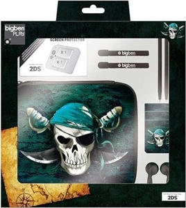 Bigben Interactive - PACK DE 6 ELEMENTS ROUGES POUR LA NINTENDO 2DS MOTIF TETE D - Photo 1/1