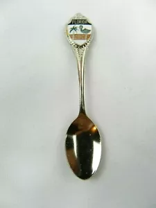 Cuchara de recuerdo vintage Florida Star Fish 4" coleccionistas tono plata - Imagen 1 de 4