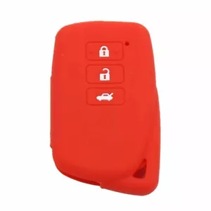RED 3BTN Remote Key Fob Case Silicone Cover Fit For Lexus IS350 IS300 ES RX NX - Picture 1 of 3