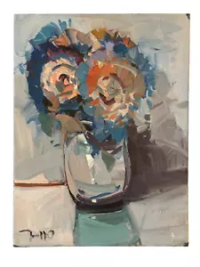 Jose Trujillio Blooming Day dipinto olio originale impressionismo 12 x 16 fiori - Foto 1 di 5