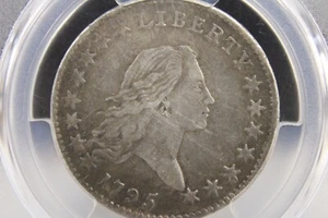 1795 Flowing Hair Silver Half Dollar Pcgs Vf Detail - Picture 1 of 5