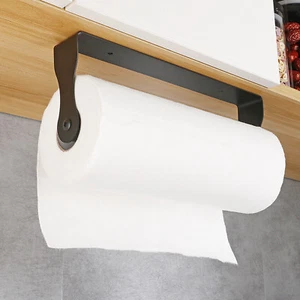 Paper Towel Holder Hanger Rack Kitchen Shelf Organizer Under Cabinet Roll Cup - Picture 1 of 13