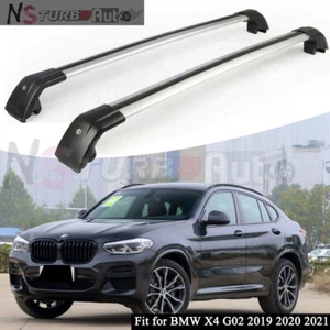 Fits for BMW X4 G02 2019-2021 2022 2023 Crossbar Roof Rail Racks Cross Bars - Picture 1 of 12