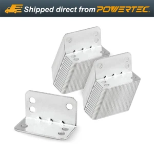 POWERTEC Right Angle Metal Brackets - 50 Pack for Mounting, Heavy Duty 71429-P2 - Picture 1 of 10