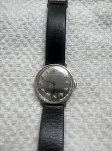 14K White Gold Longines Diamond Markers Textured Stunnning Exquisite Dial Watch - Picture 1 of 4