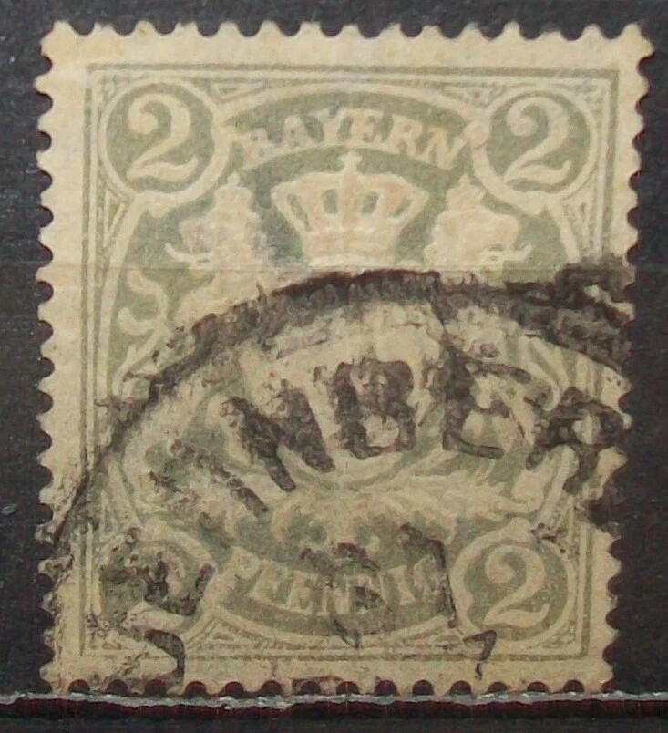 N°446K STAMP DEUTSCHES REICH BAYERN CANCELED Aus - Image 1 of 1