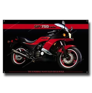 KAWASAKI GPZ 750 TURBO MOTORCYCLE FINE ART METAL SIGN. ICONIC ROAD MOTORCYCLES - Picture 1 of 1