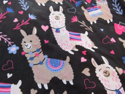 SCRUB TOP  Lamas with flowers Size 2x  Butter Soft Design 4 Pockets Very Cute - Image 1 of 4