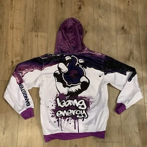 Bang Energy Drink Purple Hoodie Sweatshirt Medium Rare - Picture 1 of 8