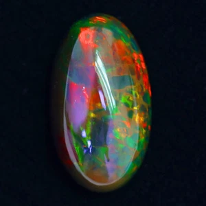 9.73cts Museum Piece! Unique Honey Comb Pattrn Terrific Color Natural BLACK OPAL - Picture 1 of 5