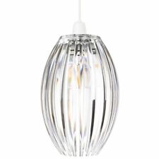 Modern Designer Easy Fit Pendant Shade with Beautiful Clear Acrylic Curved Ro...