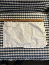 Vintage Irish Linen Embroidered Pillow Case EUC 12” X 14” White