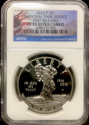 2016 NATIONAL PARKS Silver Dollar NGC PF70💥FLAWLESS QUALITY💥🌟FIRST RELEASE🌟 - Image 1 of 4