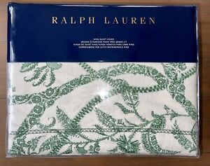RALPH LAUREN King Duvet Cover CHARLESTON Preslie Green Leaves New!