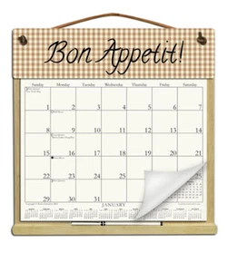 BON APPETIT CALENDAR HOLDER - REFILLABLE EVERY YEAR! - Picture 1 of 1
