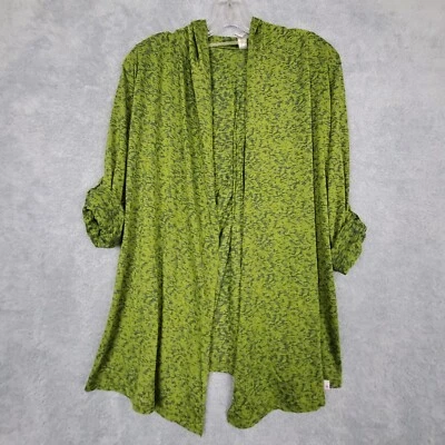 Soybu Mujer Top Talla S Verde Frente Abierto Sudadera con Capucha Manga Ajustable Burnout Light Foto 1 de 4