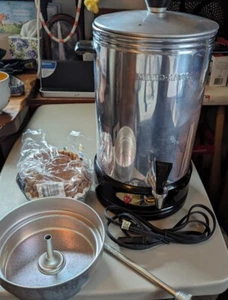 PERCOLATORE CAFFÈ ELETTRICO AUTOMATICO MIRRO-MATIC USA 35 TAZZE vintage/#0126 - Foto 1 di 7