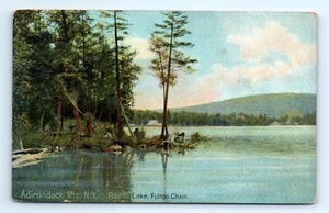 1910s NY Postcard Fourth Lake Fulton Chain Adirondack Mountains Unposted - Picture 1 of 2